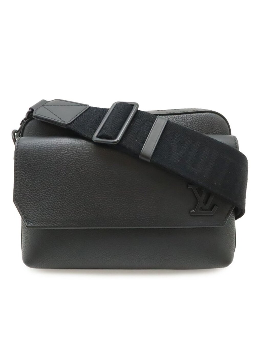 Louis Vuitton LV Aerogram Fast Line Messenger Shoulder Bag Crossbody Noir Black